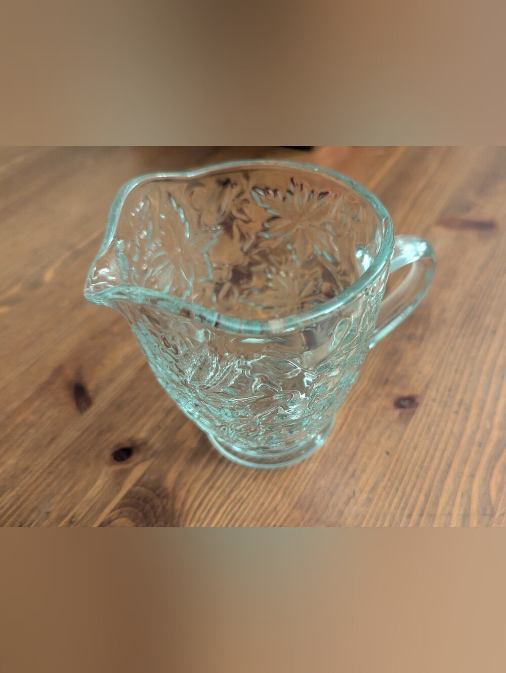 Fantasia By Princess House Pressed/Pat Glass Creamer 4" Tall